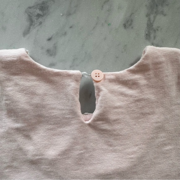 Babycake Vintage Blush Pink Long Sleeve 5T Doily Appliqué - Picture 9 of 10